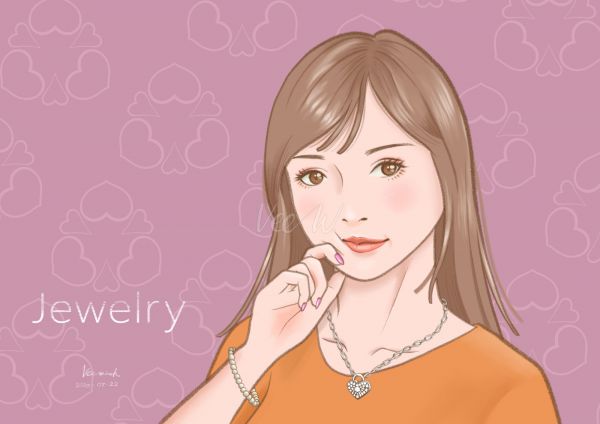 A woman with jewelries